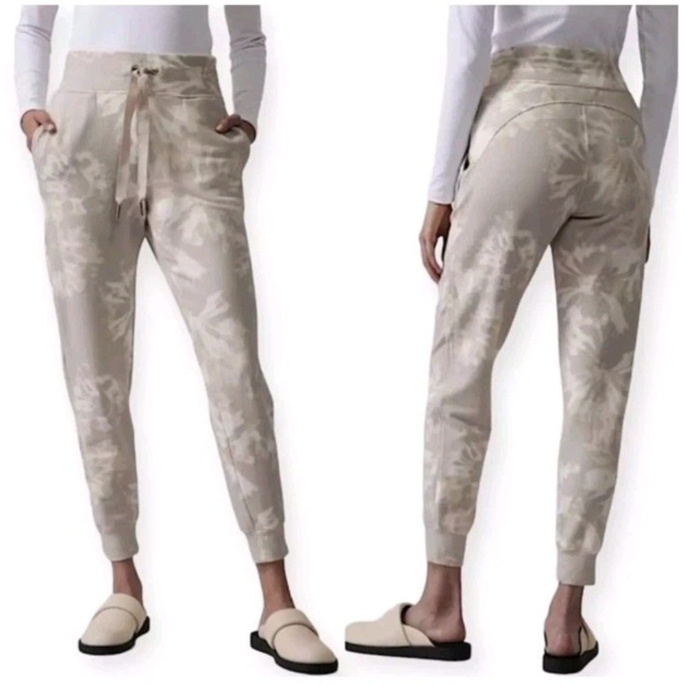 ATHLETA WILLOW ABALONE GRAY DRAWSTRING WAISTBAND JOGGER PANT Sweatpants Medium